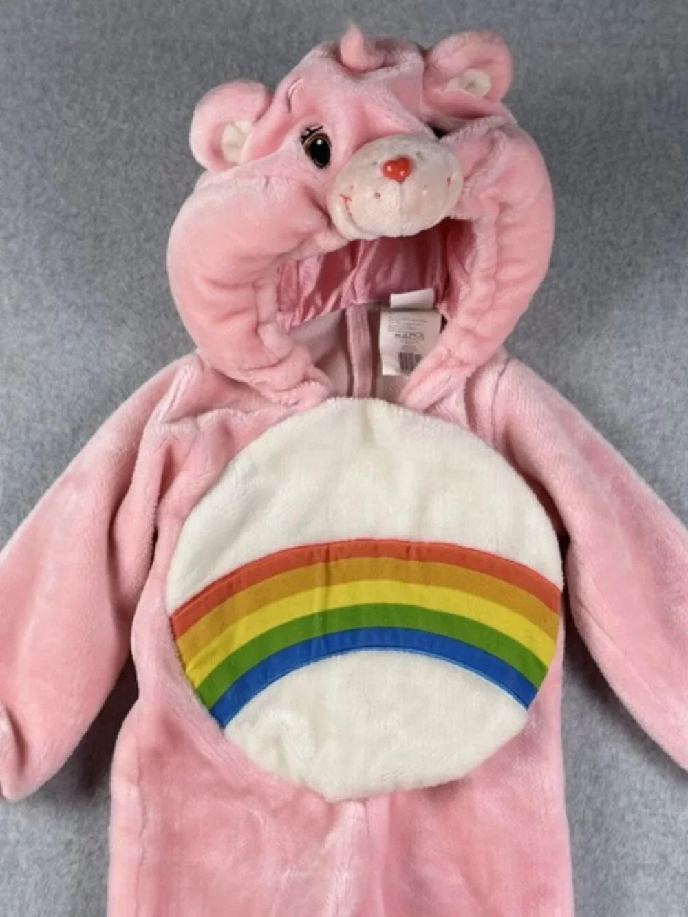 Care Bears Cheer Bear Rainbow Belly Costume Toddler 3T-4T Vintage 2003